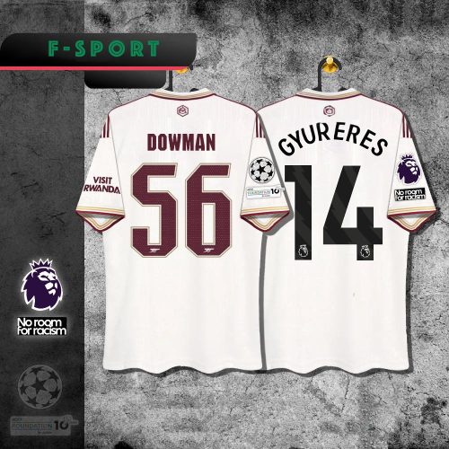 25,26 camiseta de dos goles del arsenal 56 partidos de la Liga de Campeones de la Premier League mansakarafi oriud Gao havertz Rice