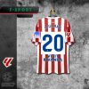 25, 26 camiseta local del Atlético Álvarez Liga de Campeones versión de aficionados griezmann Paul