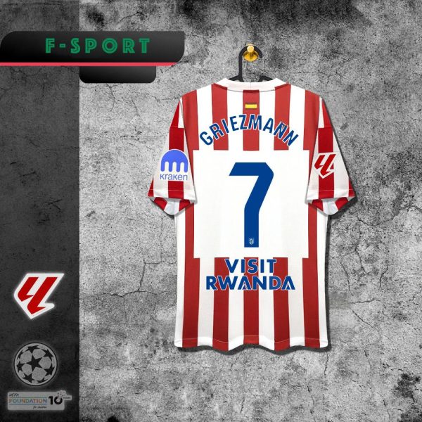 25, 26 camiseta local del Atlético Álvarez Liga de Campeones versión de aficionados griezmann Paul