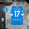 25,26 de blaune, casa de la camiseta napolitana, toma la camiseta de vidrio Maradona mactominelukaku